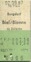 Burgdorf - Biel/Bienne - 1. Klasse 1/2 Preis Fr. 7.30 - Fahrkarte