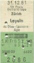 Zürich Leysin und zurück - 1. Klasse 1/2 Preis Fr. 51.20 - Fahrkarte