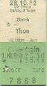 Zürich - Thun - 1. Klasse 1/2 Preis Fr. 23.50 - Fahrkarte