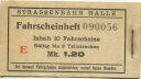 Halle - Strassenbahn Halle - Fahrscheinheft leer - Deckblatt