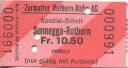 Zermatter Rothorn-Bahn AG - Sunnegga-Rothorn - Spezial-Billett