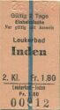 Leukerbad Inden - Einheimische nur gültig mit Ausweis - Fahrkarte