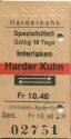 Harderbahn - Spezialbillett - Interlaken Harder Kulm