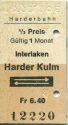 Harderbahn - Interlaken Harder Kulm und zurück - Fahrkarte