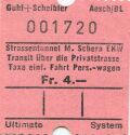 Strassentunnel Munt la Schera EKW - einfache Fahrt