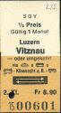 Luzern Vitznau oder umgekehrt - Fahrkarte 1988