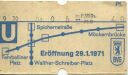 Sonderfahrschein - Streckeneröffnung Linie 9 - 29.1.1971 