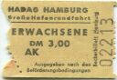 Hadag Hamburg - Grosse Hafenrundfahrt - Fahrschein
