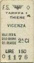 Thiene Vicenza - Fahrkarte