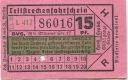 Berlin - BVG Teilstrecken-Fahrschein  15Pf. 1939