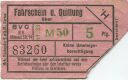 Berlin - BVG Fahrschein und Quittung über 5Pfg.