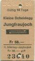 Jungfraubahn - Kleine Scheidegg Jungfraujoch - Fahrkarte 1980