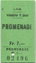 L. N. M. Navigation des Lacs de Neuchâtel et Morat - Promenade - Fahrkarte
