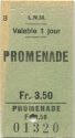 L. N. M. Navigation des Lacs de Neuchâtel et Morat - Promenade - Fahrkarte