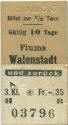 Flums Walenstadt und zurück - Fahrkarte