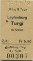 Laufenburg Turgi via Koblenz - Fahrkarte