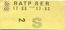 RATP RER Billet Fahrkarte