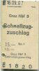 Fahrkarte - Graz Hbf 3 - Schnellzugzuschlag