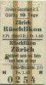 Zürcher Dampboot AG - Zürich Rüschlikon 2. Pl. (Bahn 3. Kl.) - Fahrkarte