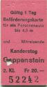 Kandersteg Goppenstein - Beförderungskarte für ein Personenauto bis 4.5m - Fahrkarte