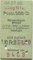 Fahrkarte - Basel SBB Rorschach Staad