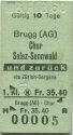 Brugg (AG) Chur Salez-Sennwald und zurück via Zürich Sargans - Fahrkarte