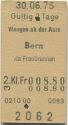 Wangen an der Aare Bern via Fraubrunnen - Fahrkarte