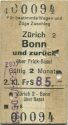 Zürich Bonn über Frick Basel und zurück - Fahrkarte