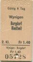 Wynigen Burgdorf Riedtwil - Fahrkarte