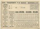 Soc. Transporti F.III Bucci Senigallia - Linea Ancona Bologna Milano - Fahrschein