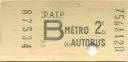 Fahrkarte - Frankreich - Paris - RATP Metro