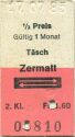 Brig-Visp-Zermatt-Bahn - Täsch Zermatt und zurück - Fahrkarte