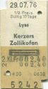 Lyss Kerzers Zollikofen und zurück - Fahrkarte