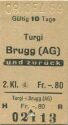 Turgi Brugg (AG) und zurück - Fahrkarte