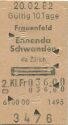 Frauenfeld Ennenda Schwanden via Zürich und zurück - Fahrkarte