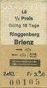 Lö Ringgenberg Brienz mit Schiff und Bahn - Fahrkarte