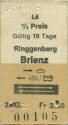 Lö Ringgenberg Brienz mit Schiff und Bahn - Fahrkarte