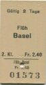 Flüh Basel - Fahrkarte 1965