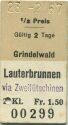 Grindelwald Lauterbrunnen via Zweilütschinen - Fahrkarte