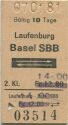 Laufenburg Basel SBB und zurück - Fahrkarte