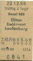 Basel SBB Olten Delemont Laufenburg - Fahrkarte