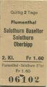 Flumenthal Solothurn Baseltor Solothurn Oberbipp - Fahrkarte