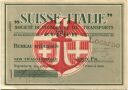 Suisse-Italie Societé de voyages et de transports siège Zurich - Fahrschein