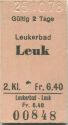 Leukerbad Leuk - Fahrkarte 1978