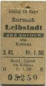 Zurzach Leibstadt und zurück via Koblenz - Fahrkarte