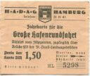 Hadag Hamburg - Fahrkarte für die Große Hafenrundfahrt