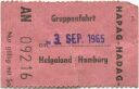 Hapag Hadag - Gruppenfahrt Helgoland Hamburg - Fahrschein