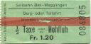 Fahrkarte - Seilbahn Biel-Magglingen - 1/2 Taxe oder Hohfluh