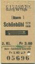 Bern 1 Schönbühl SZB/SBB und zurück - Fahrkarte