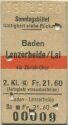 Sonntagsbillet Baden Lenzerheide/Lai via Zürich-Chur (Autoplatz vorausbestellen) - Fahrkarte